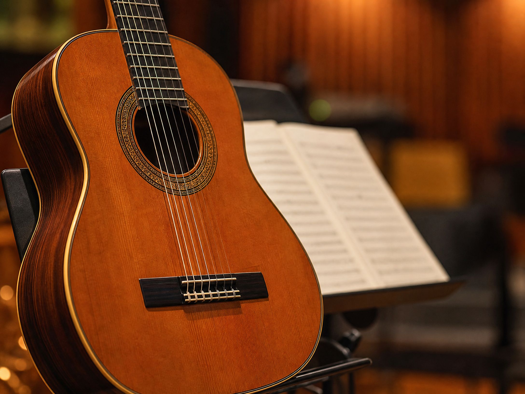Violão clássico — Instrumento de cordas de nylon com acabamento refinado