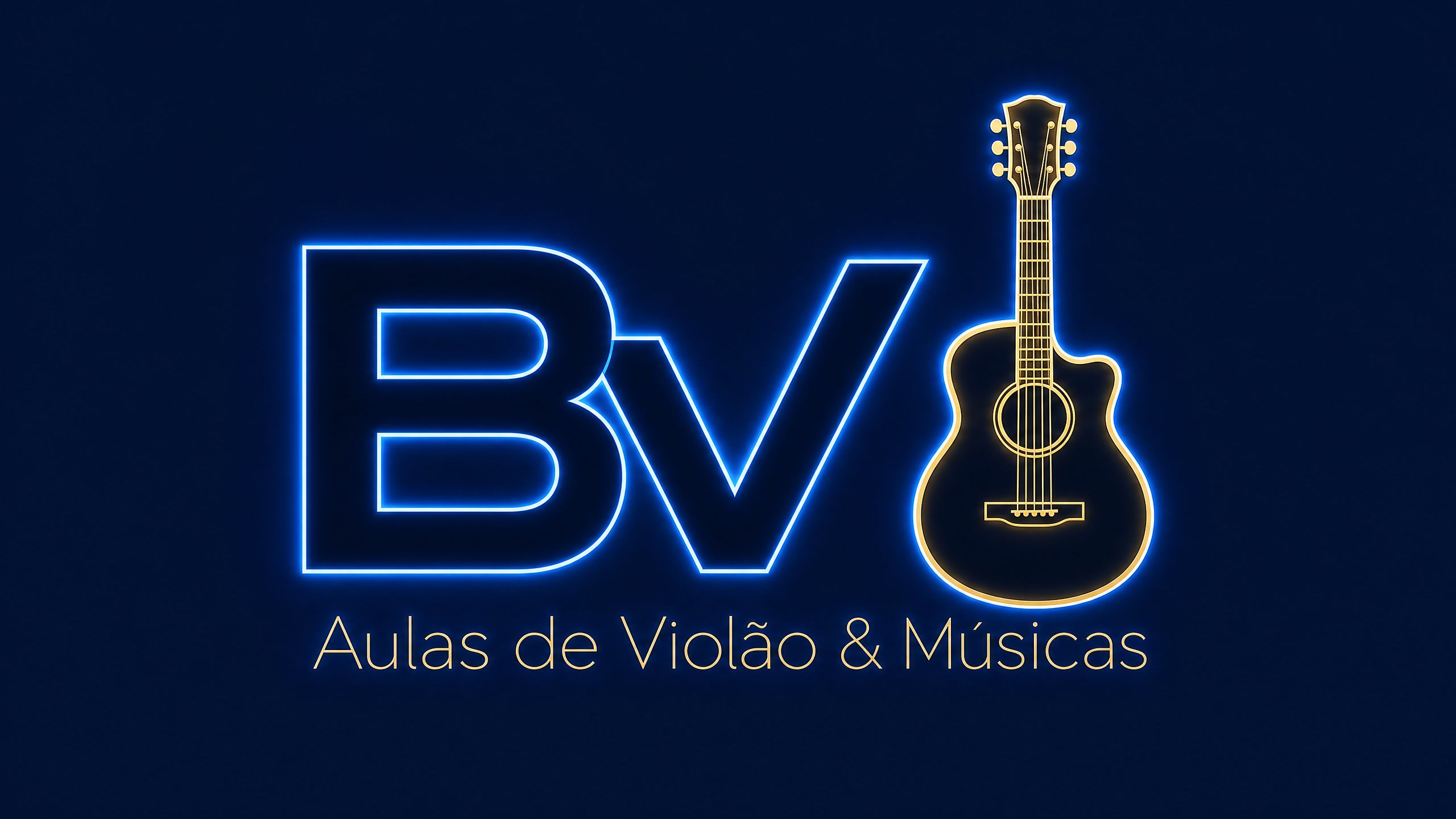 BV Aulas de Violão & Músicas — Logotipo com símbolo musical